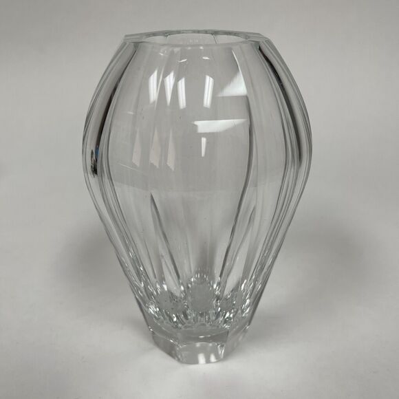 Moser Vase Clear Glass Corsica Panels Almost 6" High - Picture 4 of 10